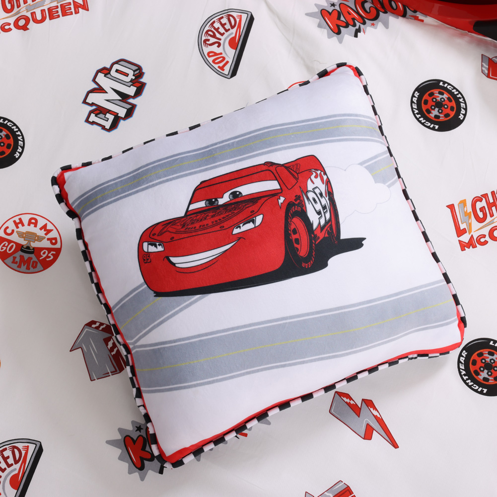Disney Cars Lightning McQueen Decorative Cushion, Red - 40x40 cm