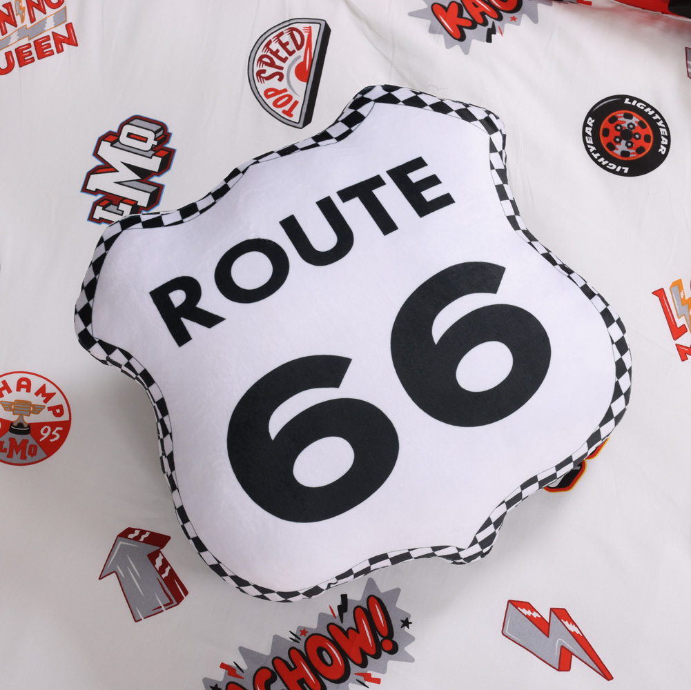 Disney Cars Lightning McQueen Decorative Cushion, White - 44x55 cm