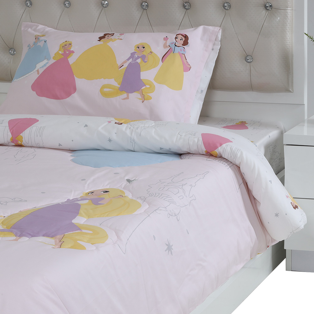 Disney Princess 3-Piece Comforter Set, Multicolour