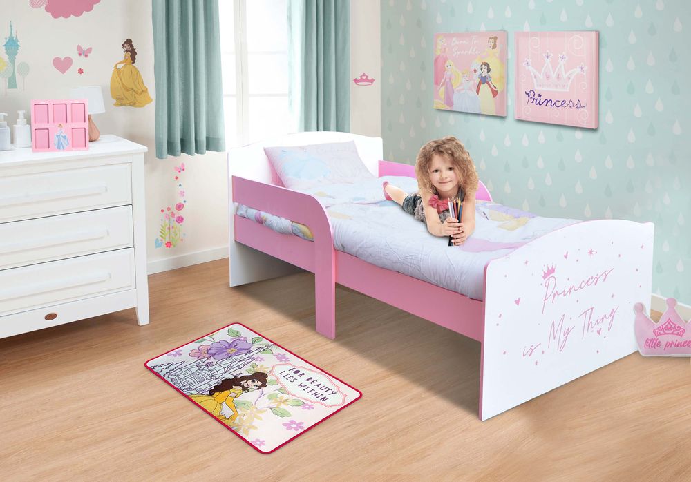Disney Princess Kids Bed Frame, Pink & White
