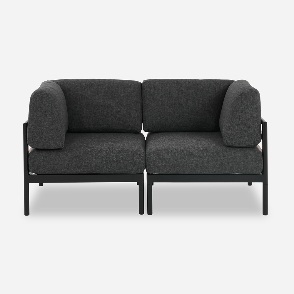 Bryde 2-Seater Sofa Set, Black