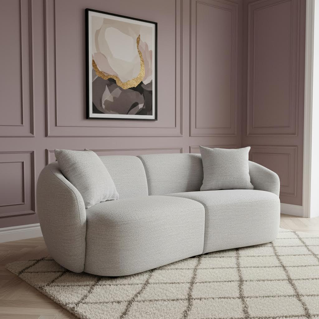 Harmony 2-Seater Sofa Set, White