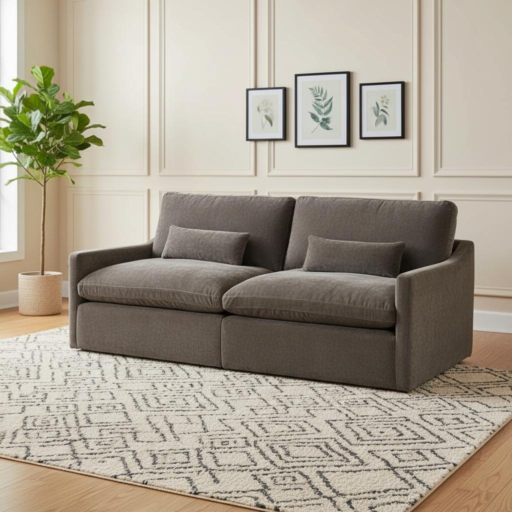 Melanie 2-Seater Sofa Set, Brown