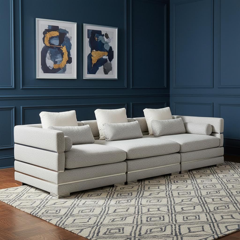 Orla 3-Seater Modular Sofa Set, Grey